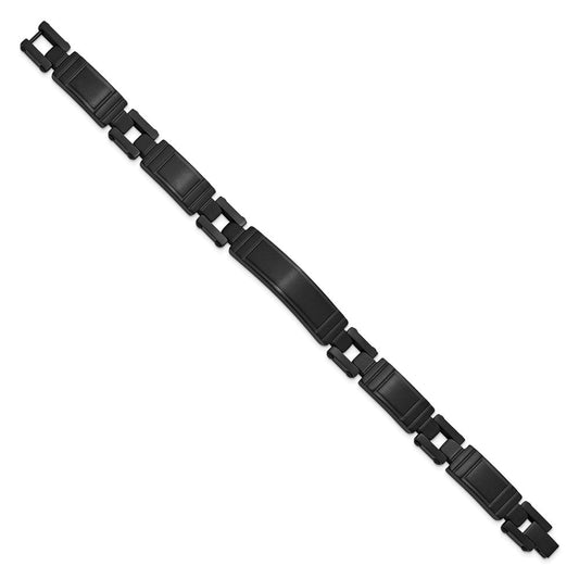 Chisel Stainless Steel Brushed Black IP-plated 8.25 inch ID Bracelet SRB3383-8.25