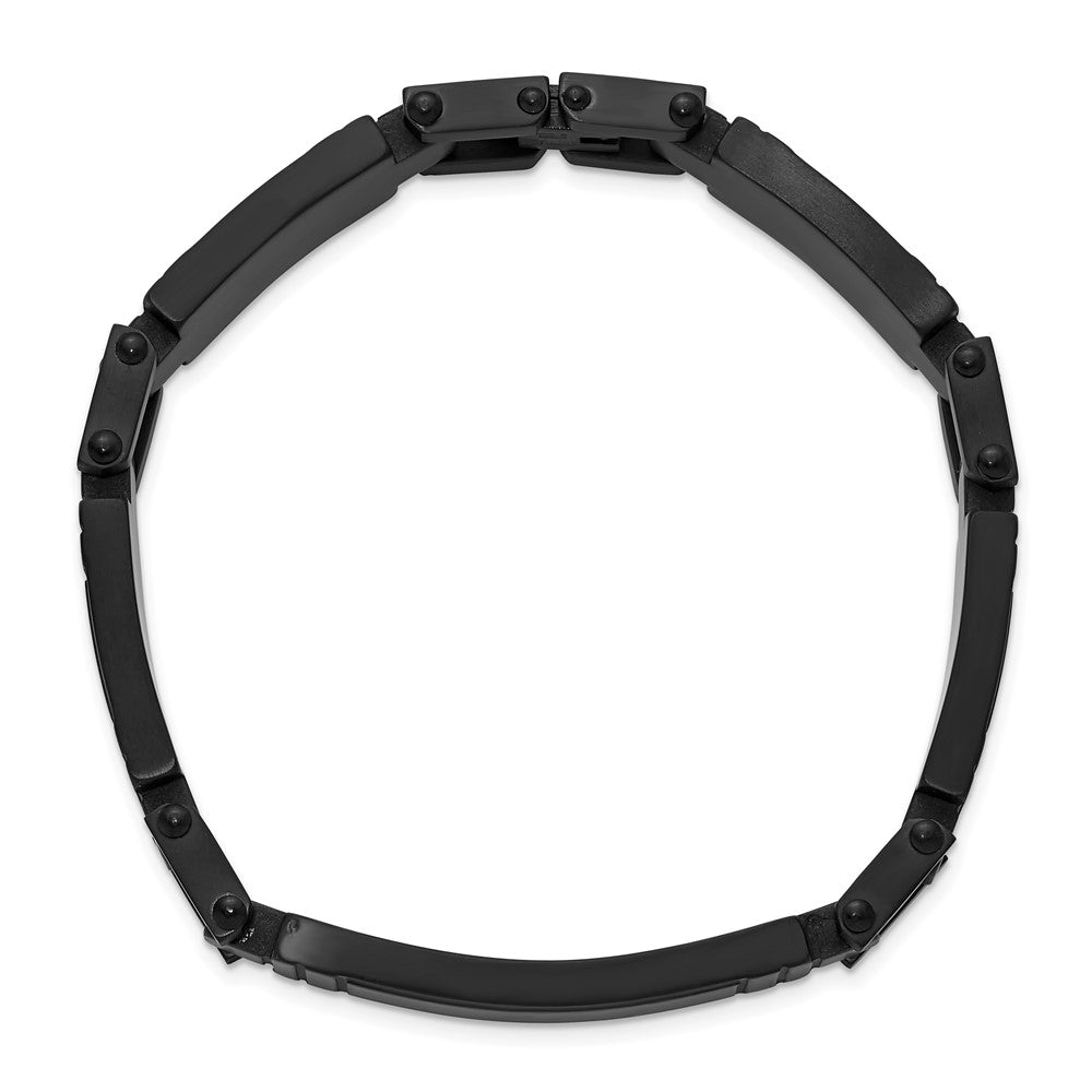Chisel Stainless Steel Brushed Black IP-plated 8.25 inch ID Bracelet SRB3383-8.25