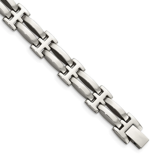 Chisel Stainless Steel Polished 8.5 inch Link Bracelet SRB507-8.5