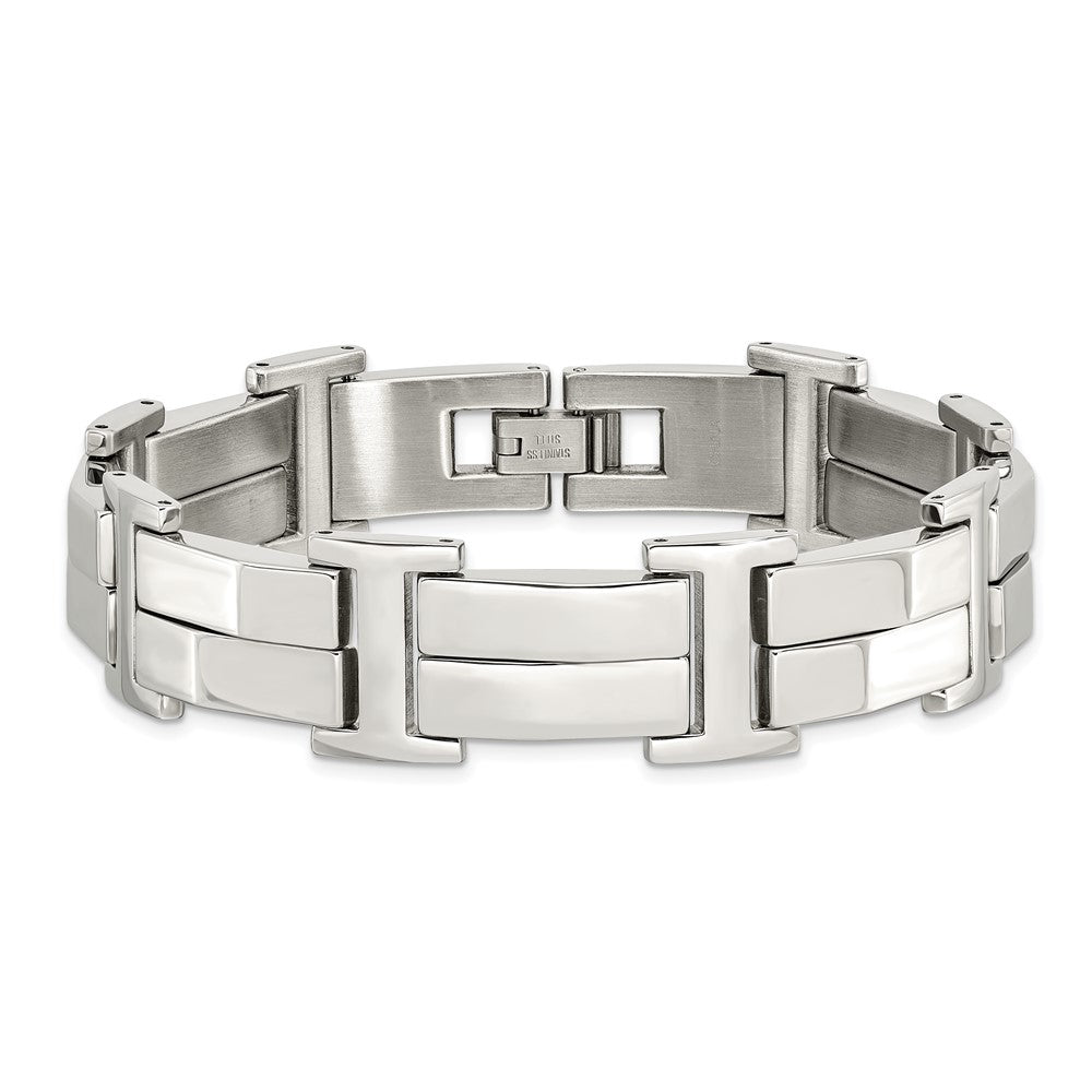 Chisel Stainless Steel Polished 8.5 inch Link Bracelet SRB516-8.5