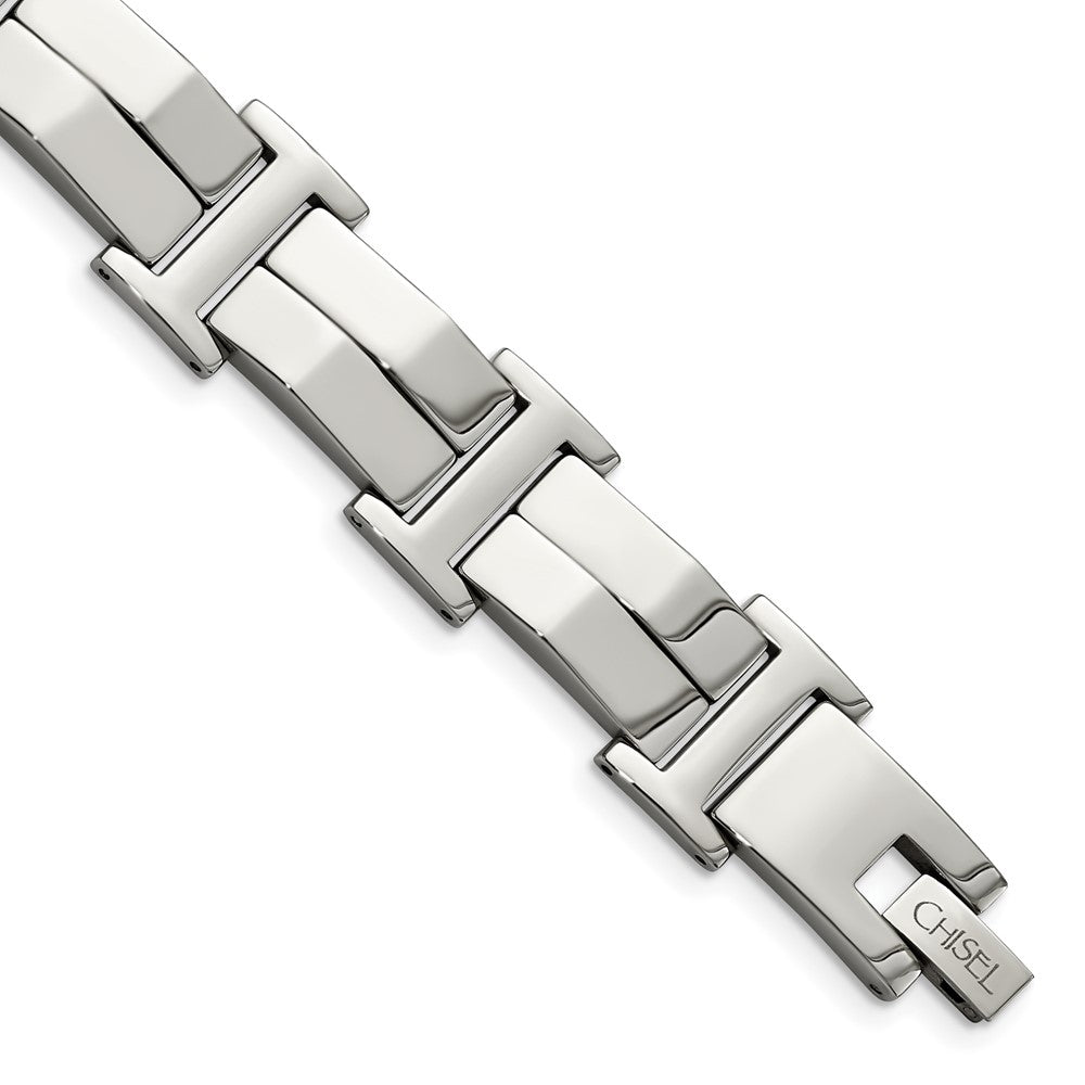 Chisel Stainless Steel Polished 8.5 inch Link Bracelet SRB516-8.5