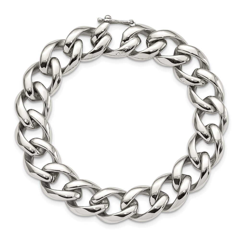 Chisel Stainless Steel Polished 8.25 inch Curb Link Bracelet SRB982-8.25