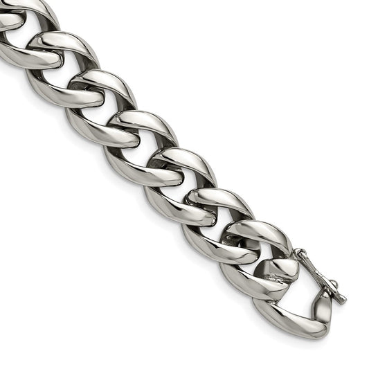 Chisel Stainless Steel Polished 8.25 inch Curb Link Bracelet SRB982-8.25