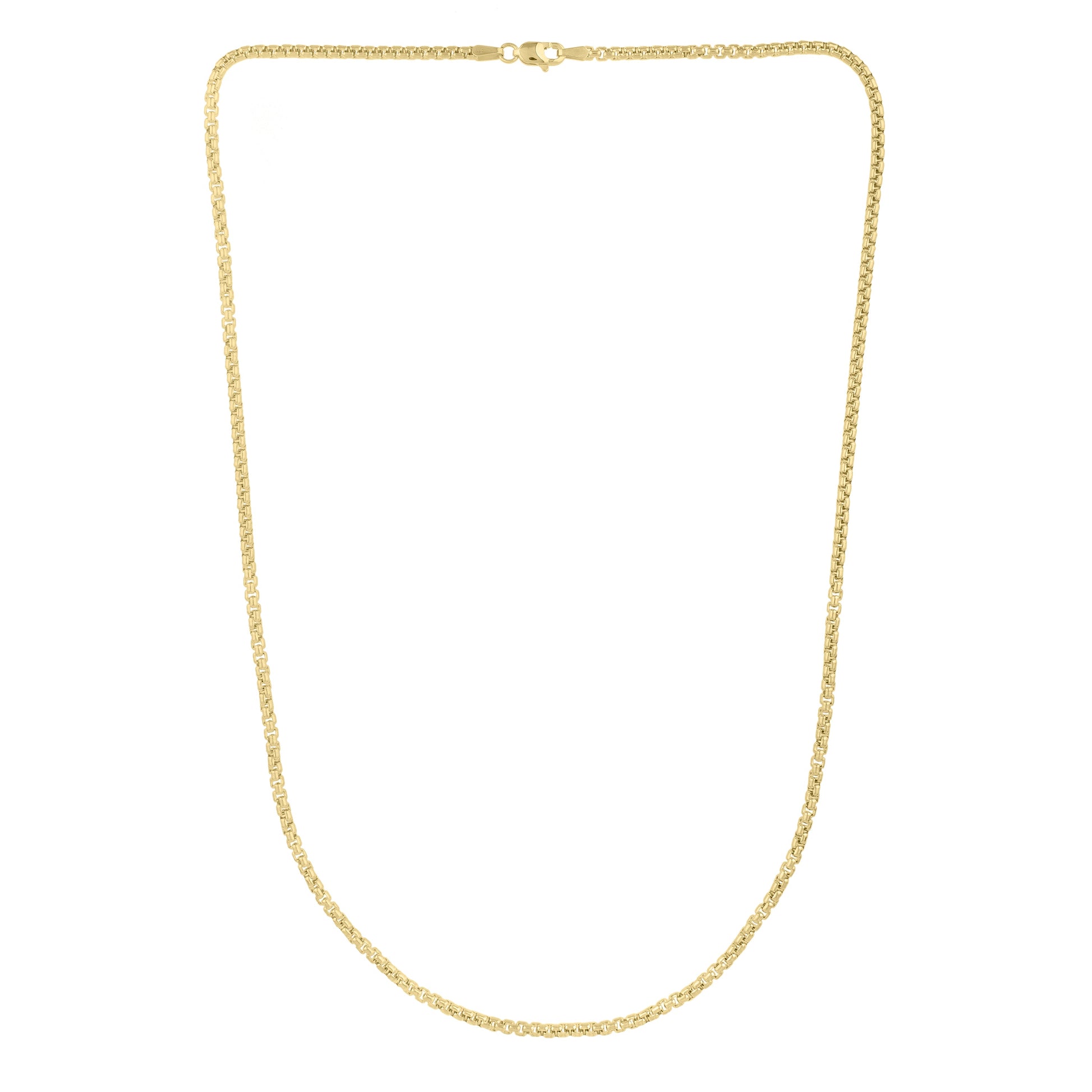 Royal Chain 14K Gold 2.5mm Solid Round Box Chain SRBX130