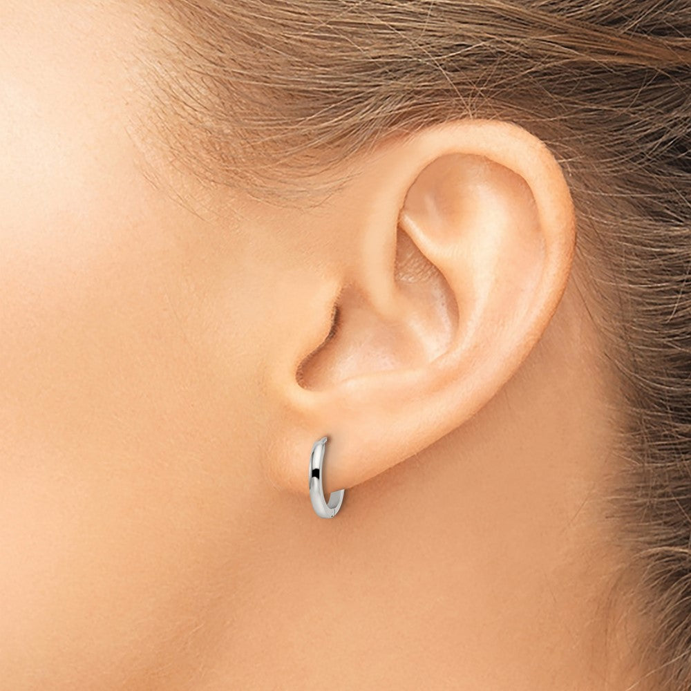 SRE1154 Chisel Stainless Steel Polished 1.4mm Endless Hinged Hoops
