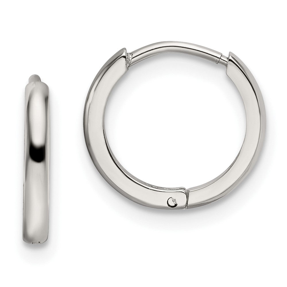 SRE1154 Chisel Stainless Steel Polished 1.4mm Endless Hinged Hoops