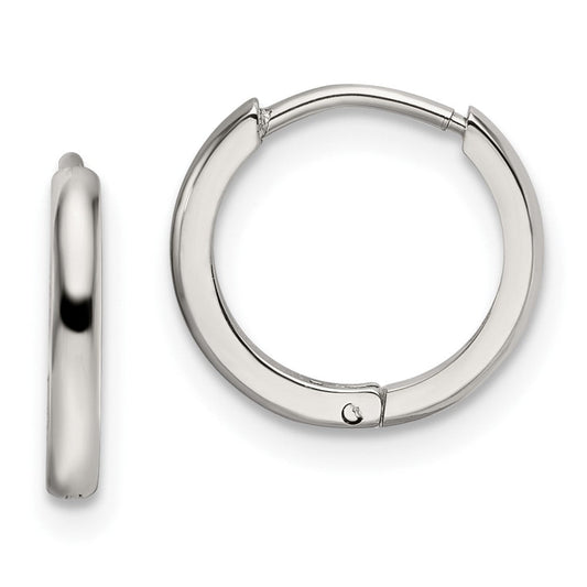 SRE1154 Chisel Stainless Steel Polished 1.4mm Endless Hinged Hoops
