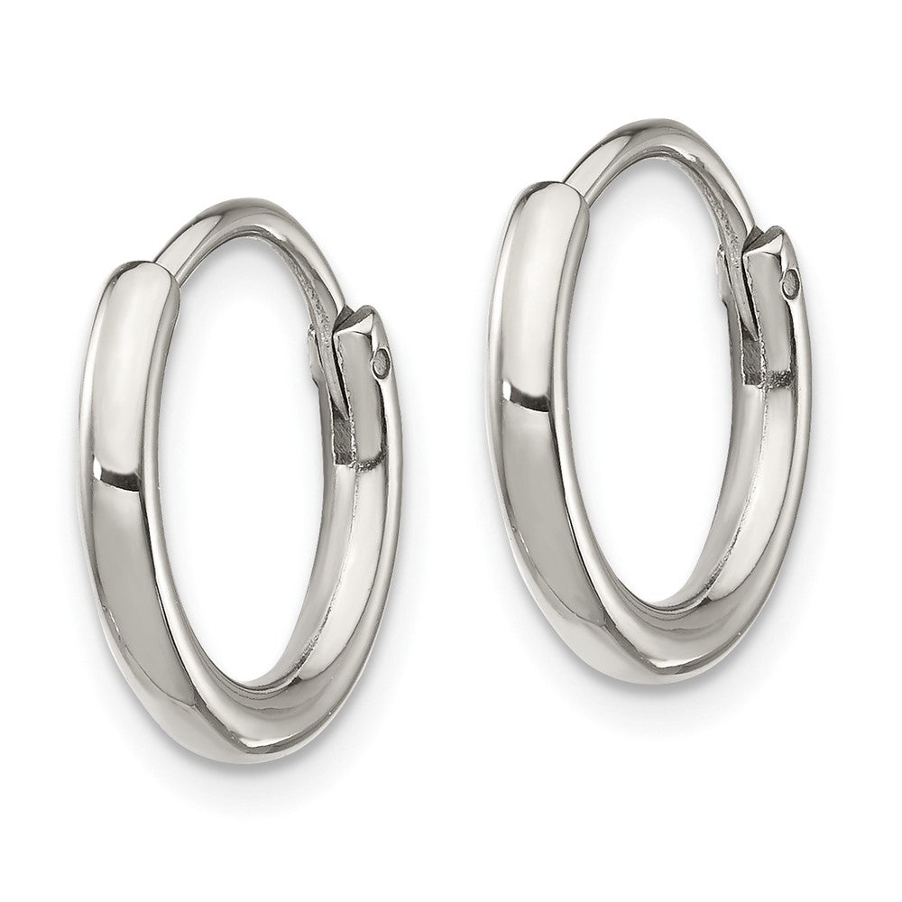 SRE1374 Chisel Stainless Steel Polished 2mm Endless Hoop Earrings