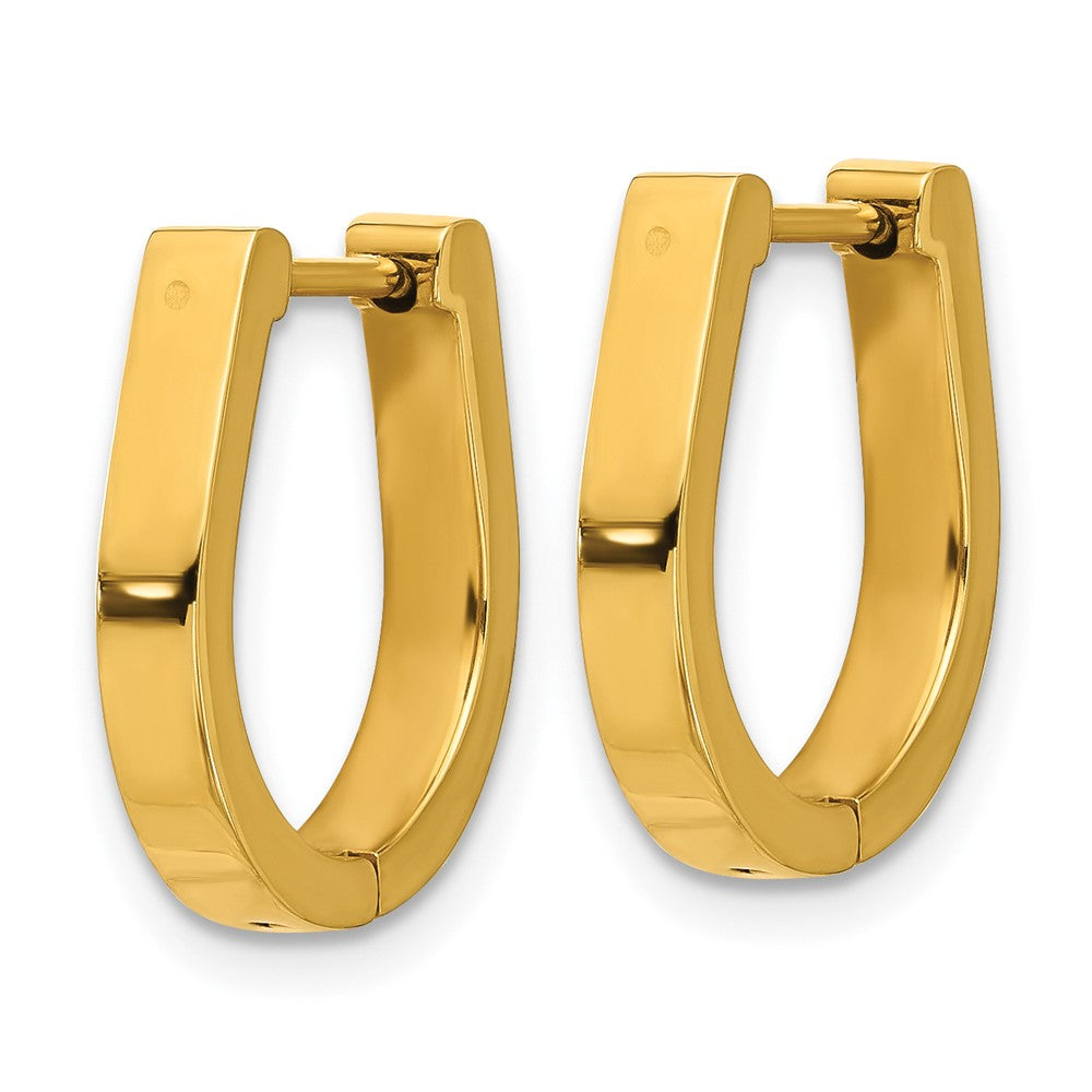 SRE1802 Stainless Steel Polished Yellow IP-plated 3mm Hoop Earrings