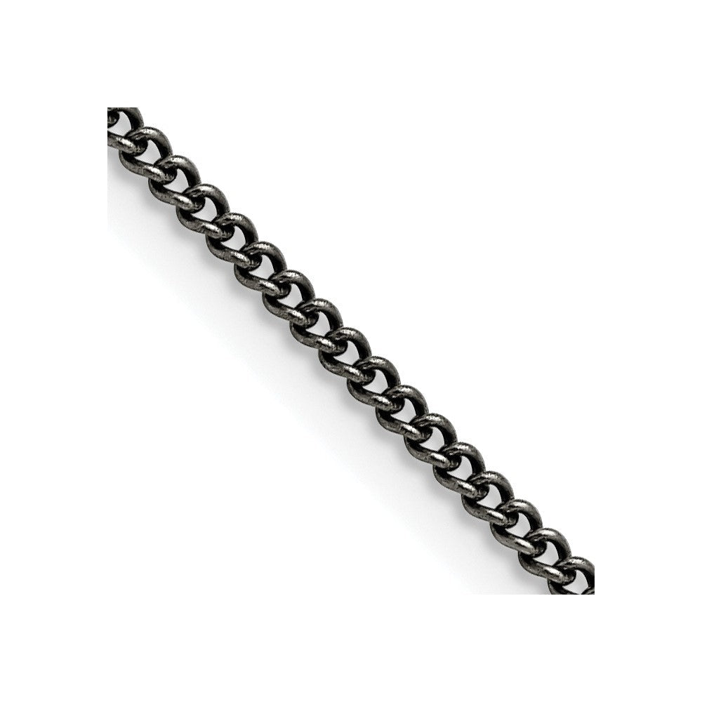 Chisel Stainless Steel Antiqued 2mm 18 inch Round Curb ChainSRN1006
