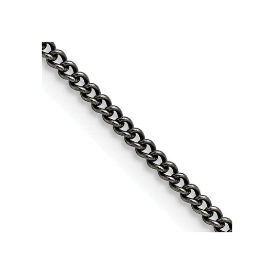 Chisel Stainless Steel Antiqued 2mm 18 inch Round Curb ChainSRN1006