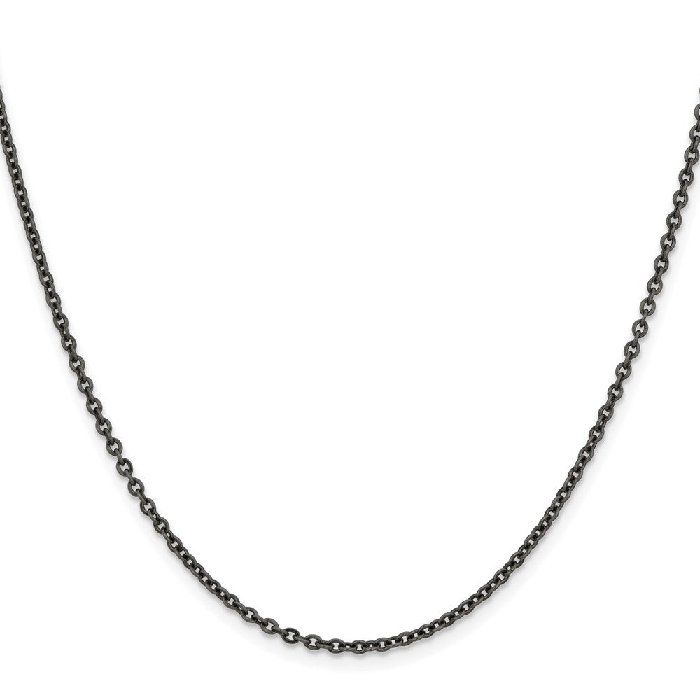 Chisel Stainless Steel Oxidized 20 inch Cable ChainSRN1282