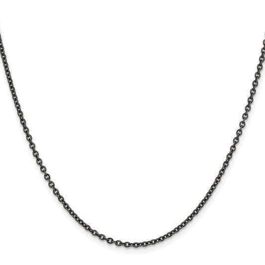 Chisel Stainless Steel Oxidized 20 inch Cable ChainSRN1282