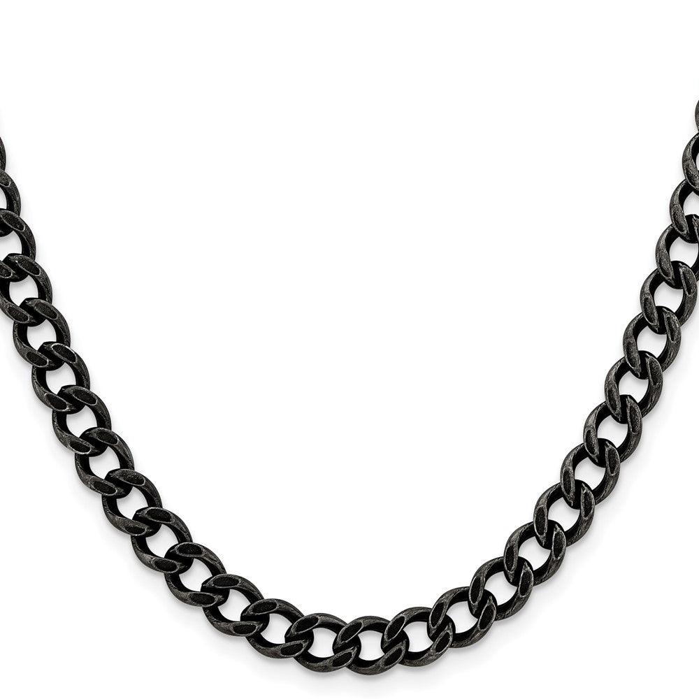 Chisel Stainless Steel Antiqued 6.7mm 24 inch Curb ChainSRN1610