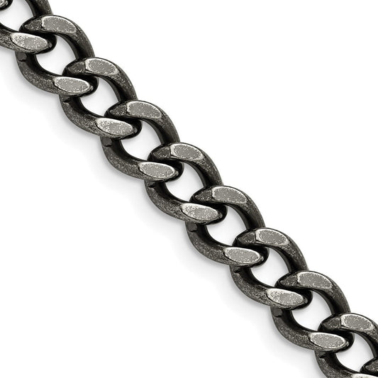 Chisel Stainless Steel Antiqued 6.7mm 20 inch Curb ChainSRN1610