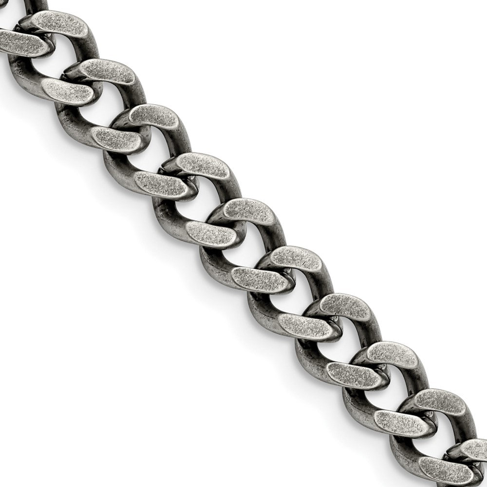 Chisel Stainless Steel Oxidized7.5mm 20 inch Curb ChainSRN1611