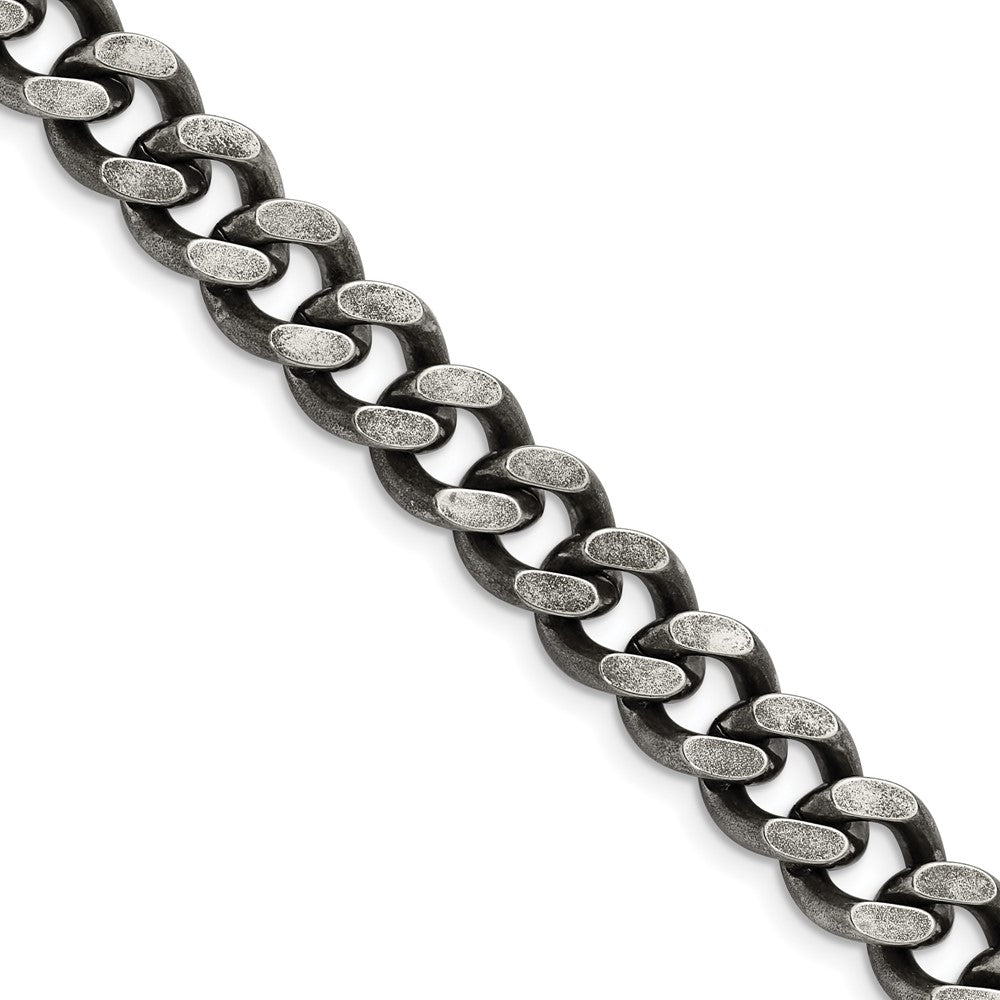 Chisel Stainless Steel Oxidized 9.25mm 20 inch Curb ChainSRN1612