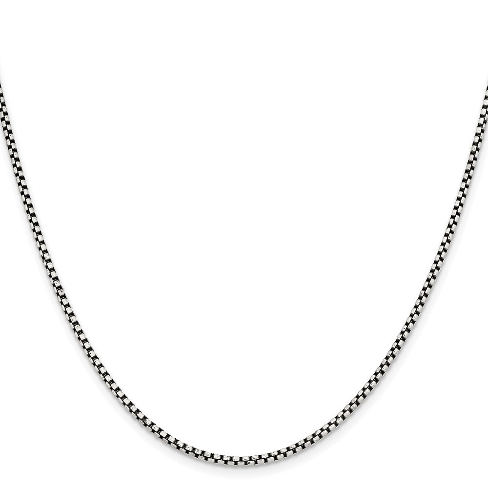 Chisel Stainless Steel Antiqued 2.25mm 20 inch Box ChainSRN1613