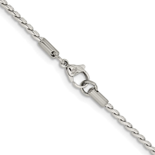 Chisel Stainless Steel Polished 2.5mm 20 inch Fancy Link ChainSRN1618