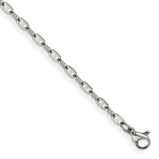 Chisel Stainless Steel Polished 2.75mm 7.5 inch Anchor Chain SRN1879-7.5