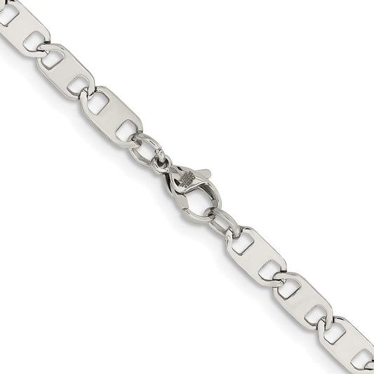 Chisel Stainless Steel Polished 5mm 22 inch Anchor ChainSRN1880