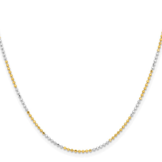 Chisel Two-tone Brass 1.5mm 18 inch Ball ChainSRN206