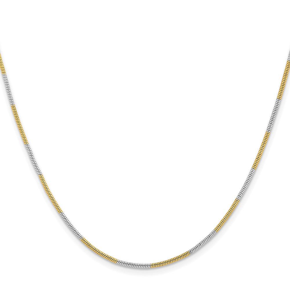Chisel Two-tone Brass 1.00mm 18 inch Snake ChainSRN209