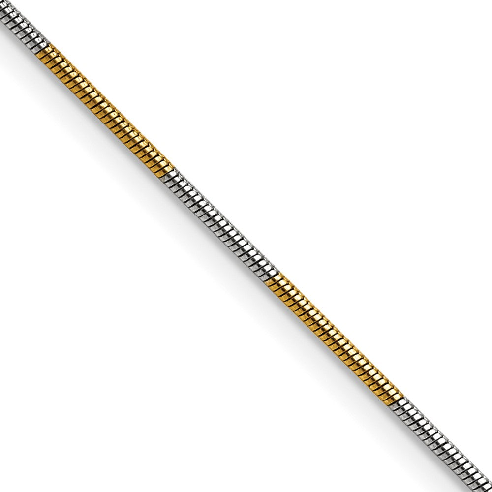 Chisel Two-tone Brass 1.00mm 16 inch Snake ChainSRN209