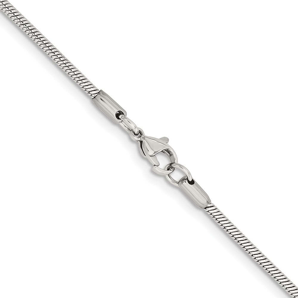 Chisel Stainless Steel Polished 2mm 22 inch Snake ChainSRN217