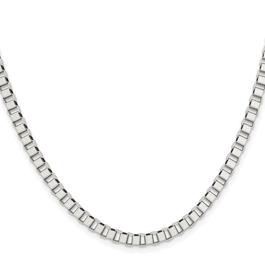 Chisel Stainless Steel Polished 4mm 22 inch Box ChainSRN221
