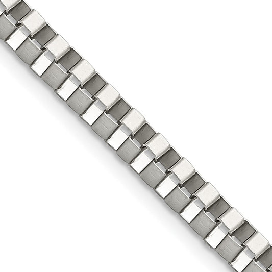 Chisel Stainless Steel Polished 4mm 20 inch Box ChainSRN221