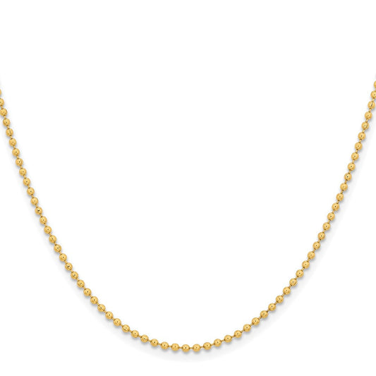 Chisel Stainless Steel Polished Yellow IP-plated 2mm 20 inch Ball ChainSRN222GP
