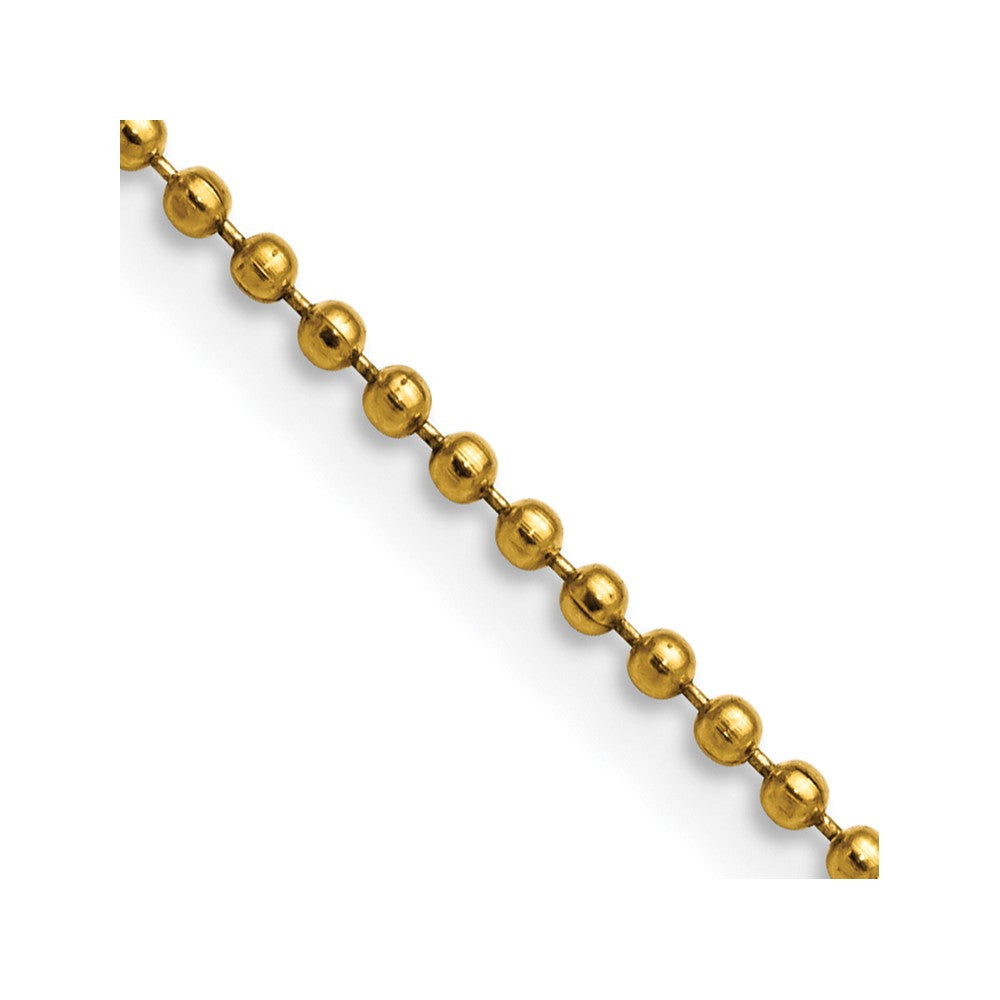 Chisel Stainless Steel Polished Yellow IP-plated 2mm 18 inch Ball ChainSRN222GP