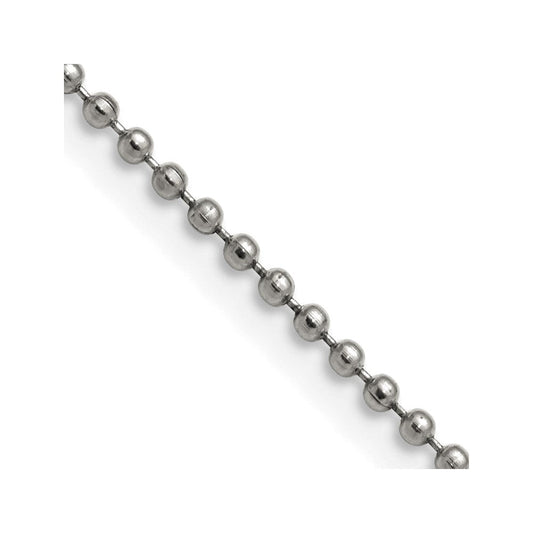 Chisel Stainless Steel Polished 2mm 16 inch Ball ChainSRN222