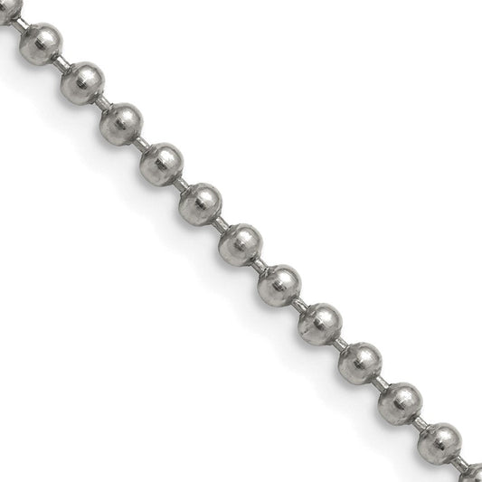 Chisel Stainless Steel Polished 3mm 18 inch Ball ChainSRN223