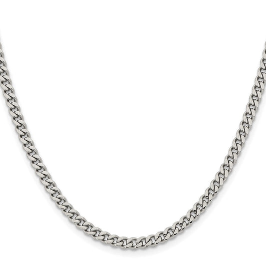 Chisel Stainless Steel Polished 4mm 20 inch Curb ChainSRN226