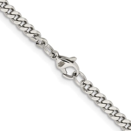 Chisel Stainless Steel Polished 4mm 22 inch Curb ChainSRN226