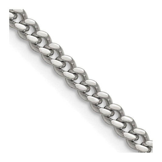 Chisel Stainless Steel Polished 4mm 18 inch Curb ChainSRN226