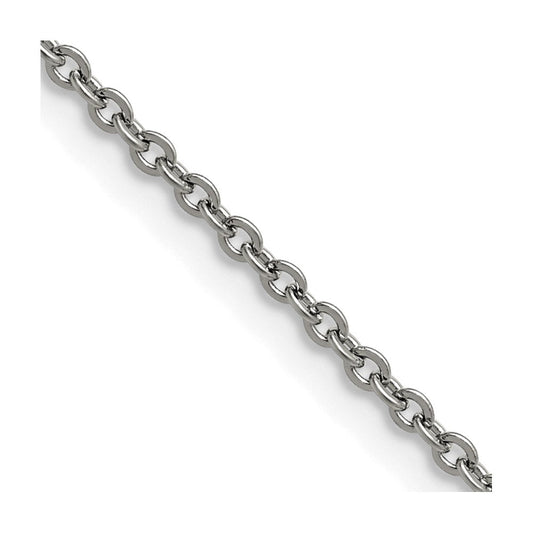 Chisel Stainless Steel Polished 2.3mm 16 inch Cable ChainSRN228
