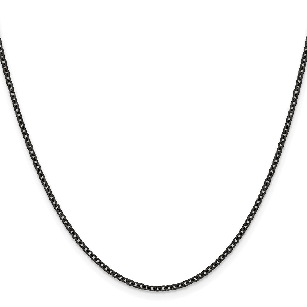 Chisel Stainless Steel Polished Black IP-plated 2.3mm 20 inch Cable ChainSRN228BP