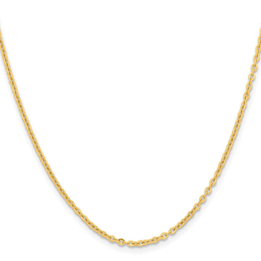 Chisel Stainless Steel Polished Yellow IP-plated 2.3mm 20 inch Cable ChainSRN228GP