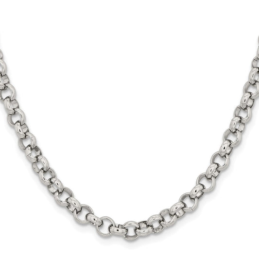 Chisel Stainless Steel Polished 6mm 24 inch Rolo ChainSRN231