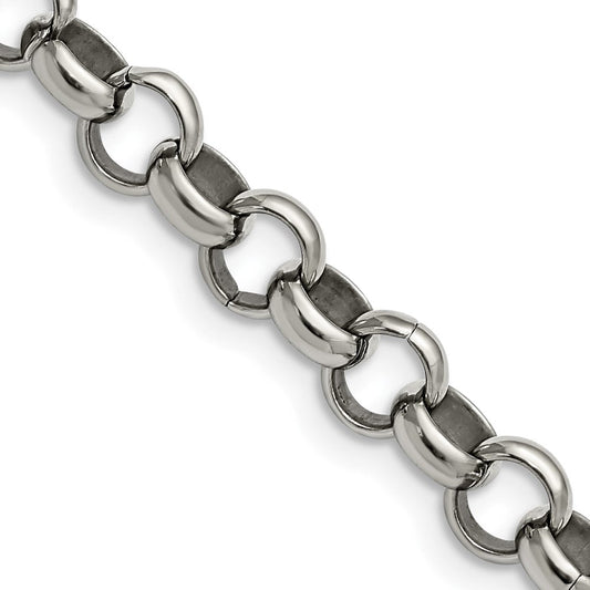 Chisel Stainless Steel Polished 8mm 18 inch Rolo ChainSRN232