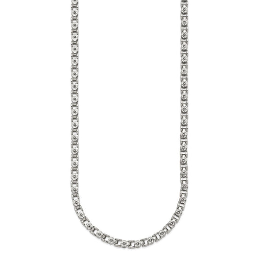 Chisel Stainless Steel Polished 20 inch Fancy Circle Link ChainSRN2542