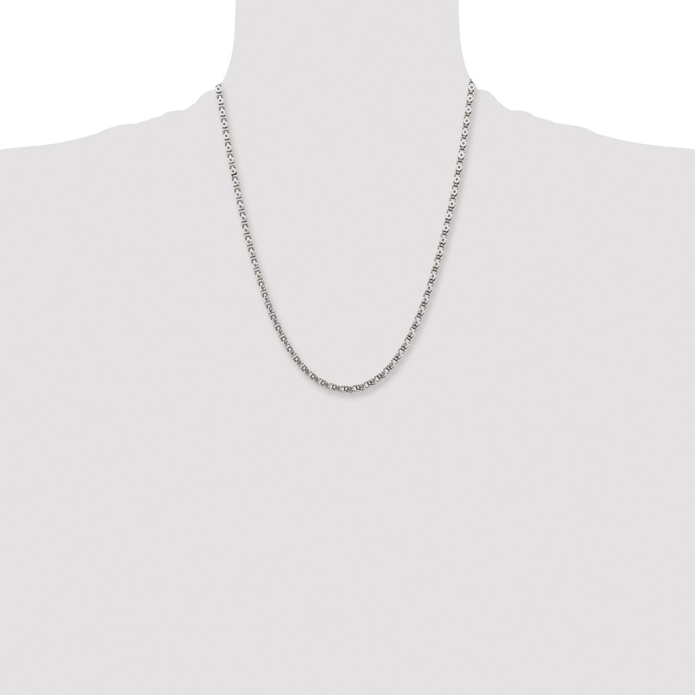 Chisel Stainless Steel Polished 22 inch Fancy Circle Link ChainSRN2542