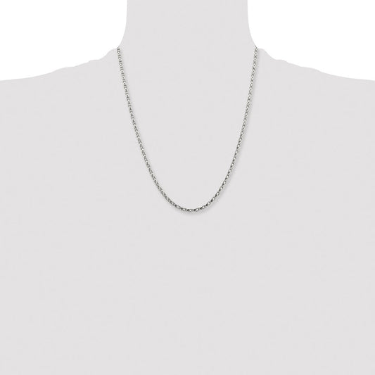 Chisel Stainless Steel Polished 22 inch Fancy Link ChainSRN2544