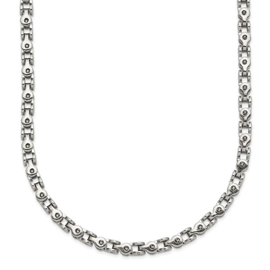 Chisel Stainless Steel Polished 18 inch Fancy Link ChainSRN2544