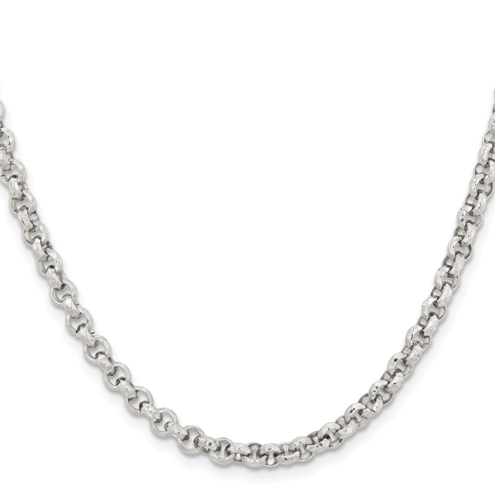 Chisel Stainless Steel Polished and Textured Fancy Rolo 20 inch ChainSRN2546