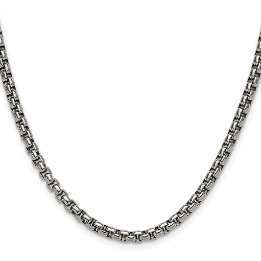 Chisel Stainless Steel Polished 3.9mm 20 inch Rounded Box ChainSRN2549