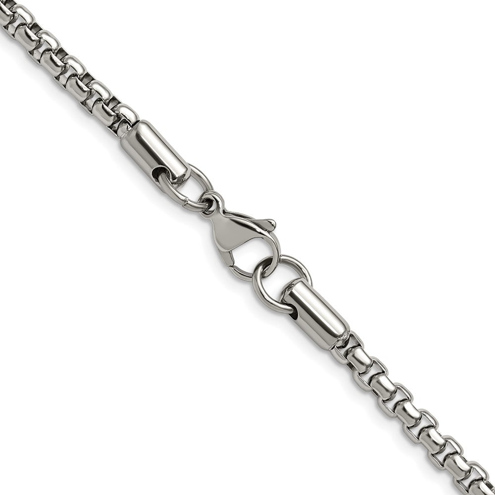 Chisel Stainless Steel Polished 3.9mm 22 inch Rounded Box ChainSRN2549